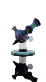 Cajun Glass - Two Tone Crushed Opal Heliosphere #215