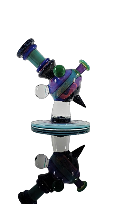 Cajun Glass - Two Tone Crushed Opal Heliosphere #215