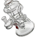 Chubby Glass – 10mm Gill Recycler – Red Dots