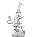 Chubby Glass – 10mm Gill Recycler – Red Dots