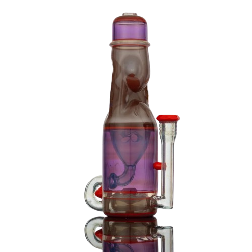 Jack Blew Glass - Full Size Ramune Recycler (Red Crayon)
