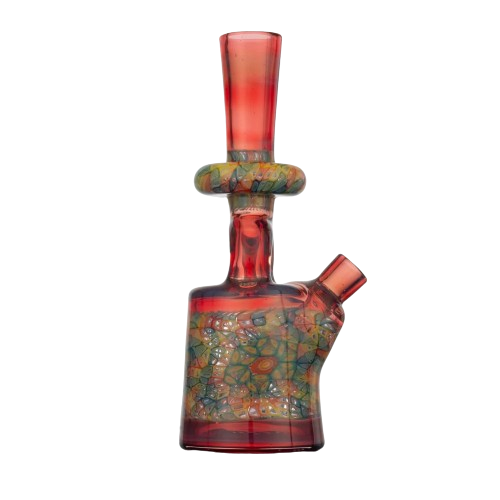 Jeff Heathbar Glass - Murrine Stirrup Bottle