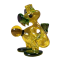 Ryno Glass Art Ryno Glass Death Duck Rig in Yellow & Green